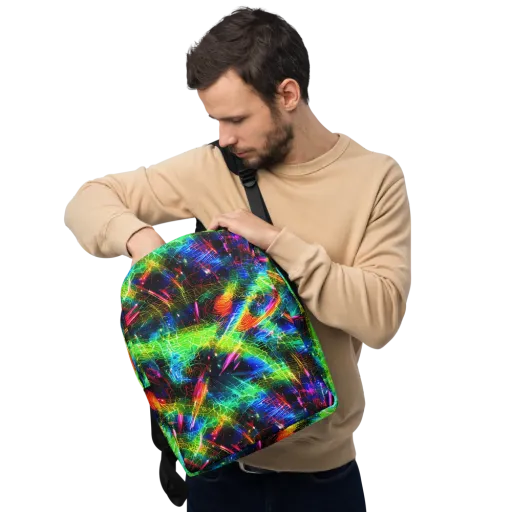 Neon Pulse on a Minimalist Backpack