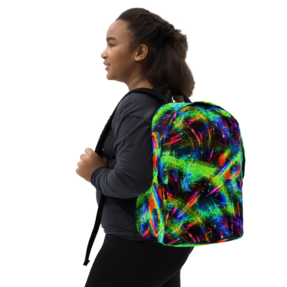 Neon Pulse on Minimalist Backpack — Right Front