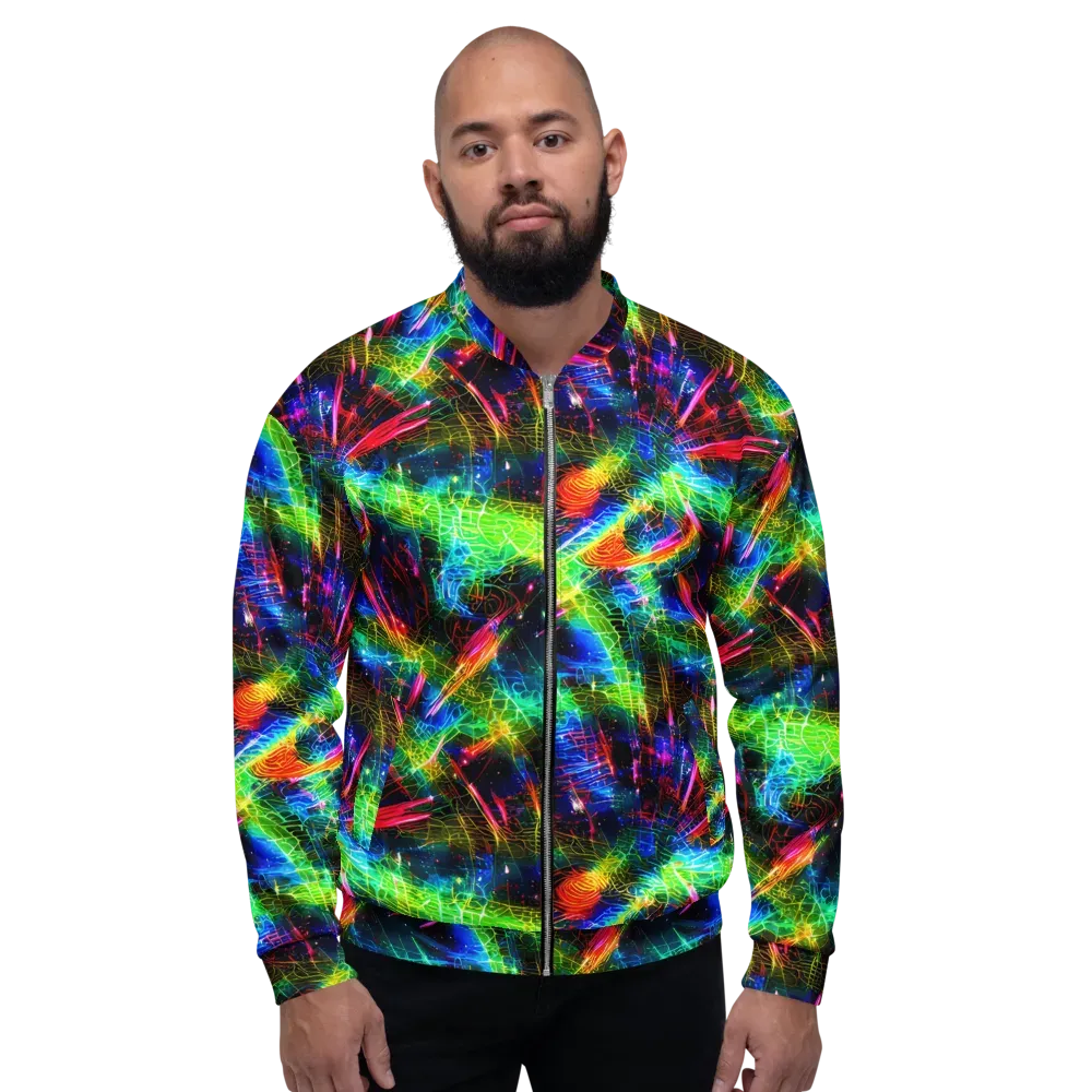Neon Pulse on Bomber Jacket — Front