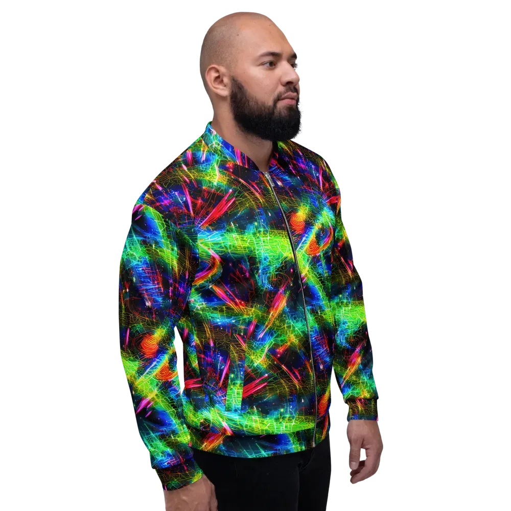 Neon Pulse on Bomber Jacket — Right