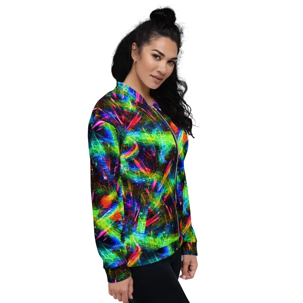Neon Pulse on Bomber Jacket — Right
