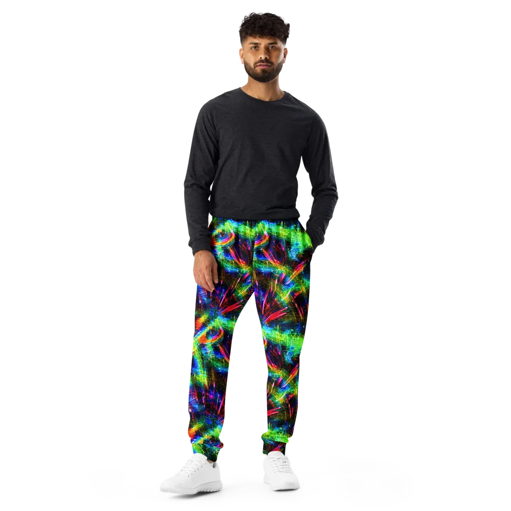Neon Pulse on Men's Joggers — Front
