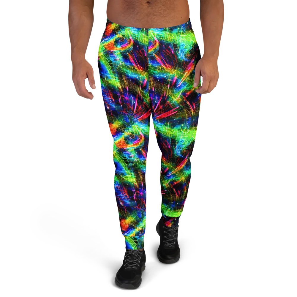 Neon Pulse on Men's Joggers — Front