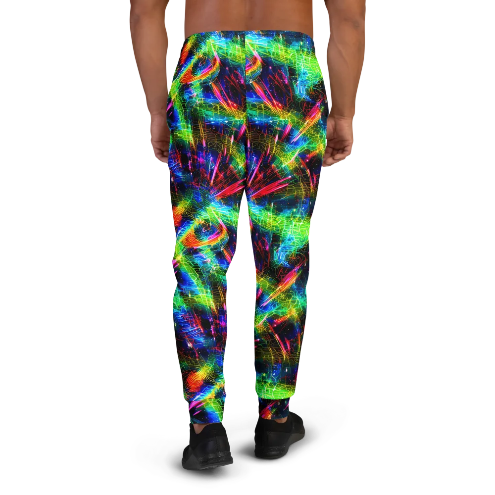 Neon Pulse on Men's Joggers — Back