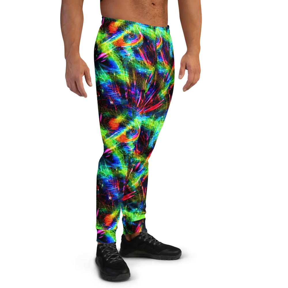 Neon Pulse on Men's Joggers — Right