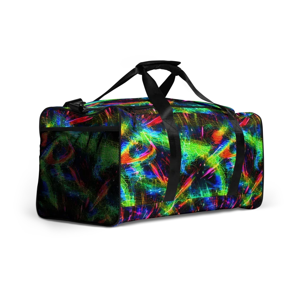 Neon Pulse on Duffle Bag — Right Front