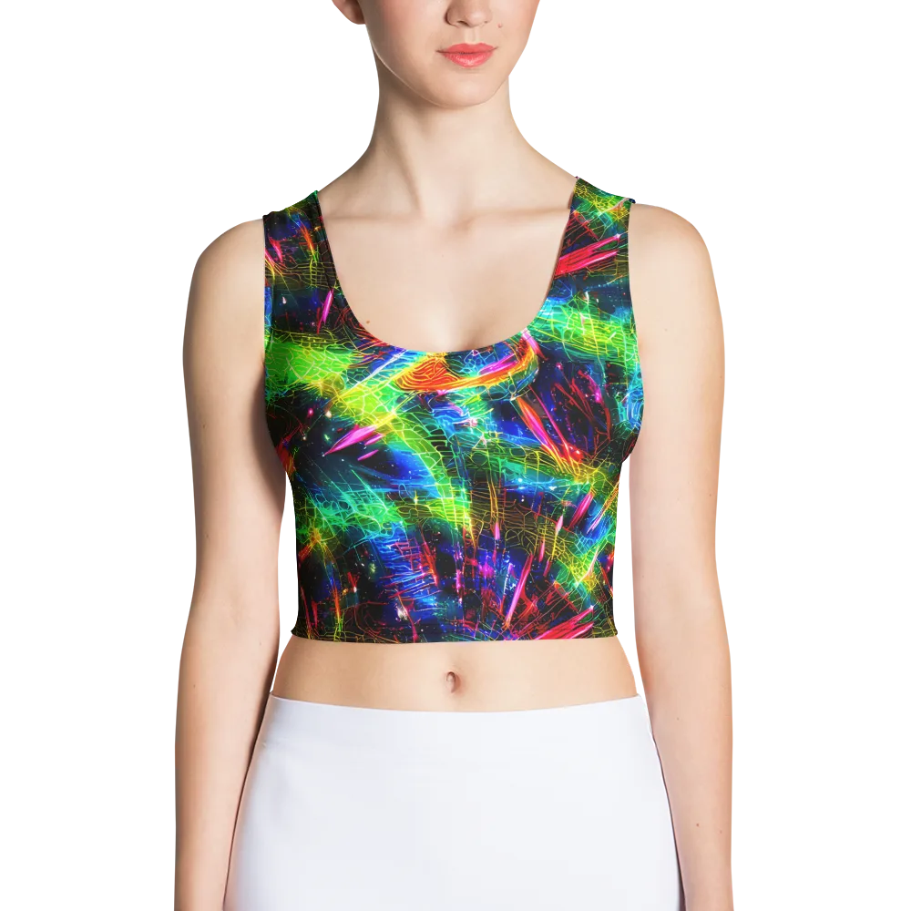 Neon Pulse on Crop Top — Front