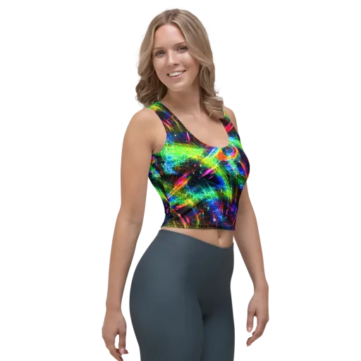 Neon Pulse on a Crop Top