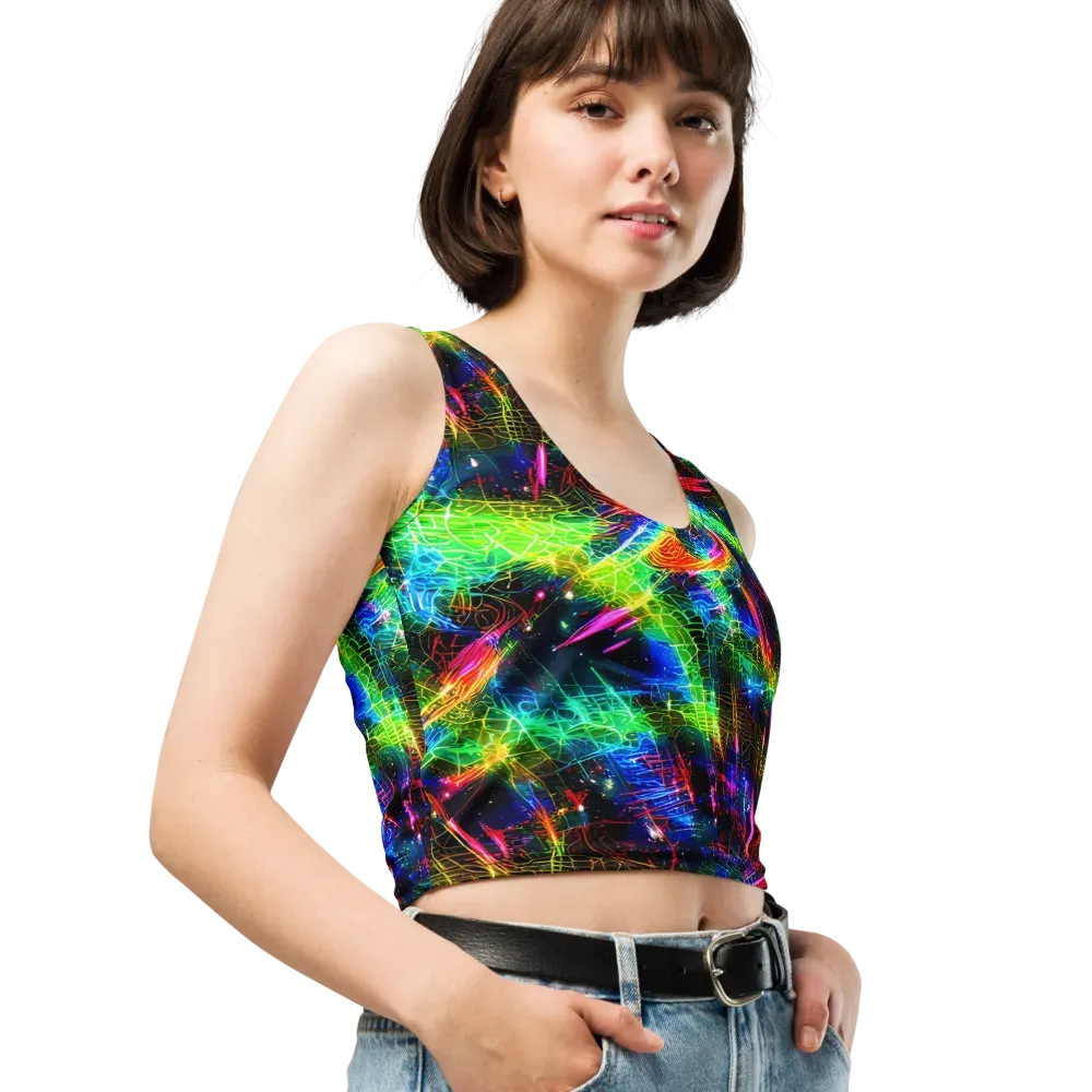 Neon Pulse on Crop Top — Right Front