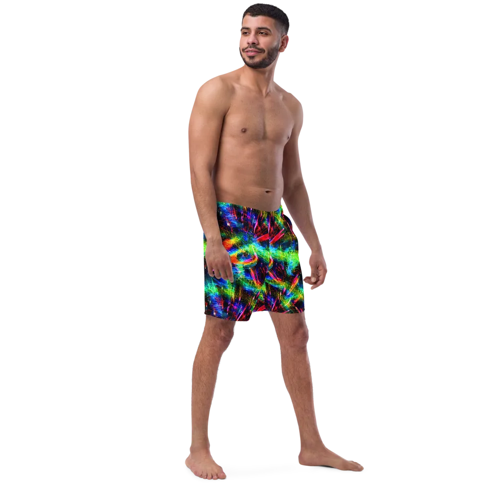 Neon Pulse on Swim Trunks — Right Front