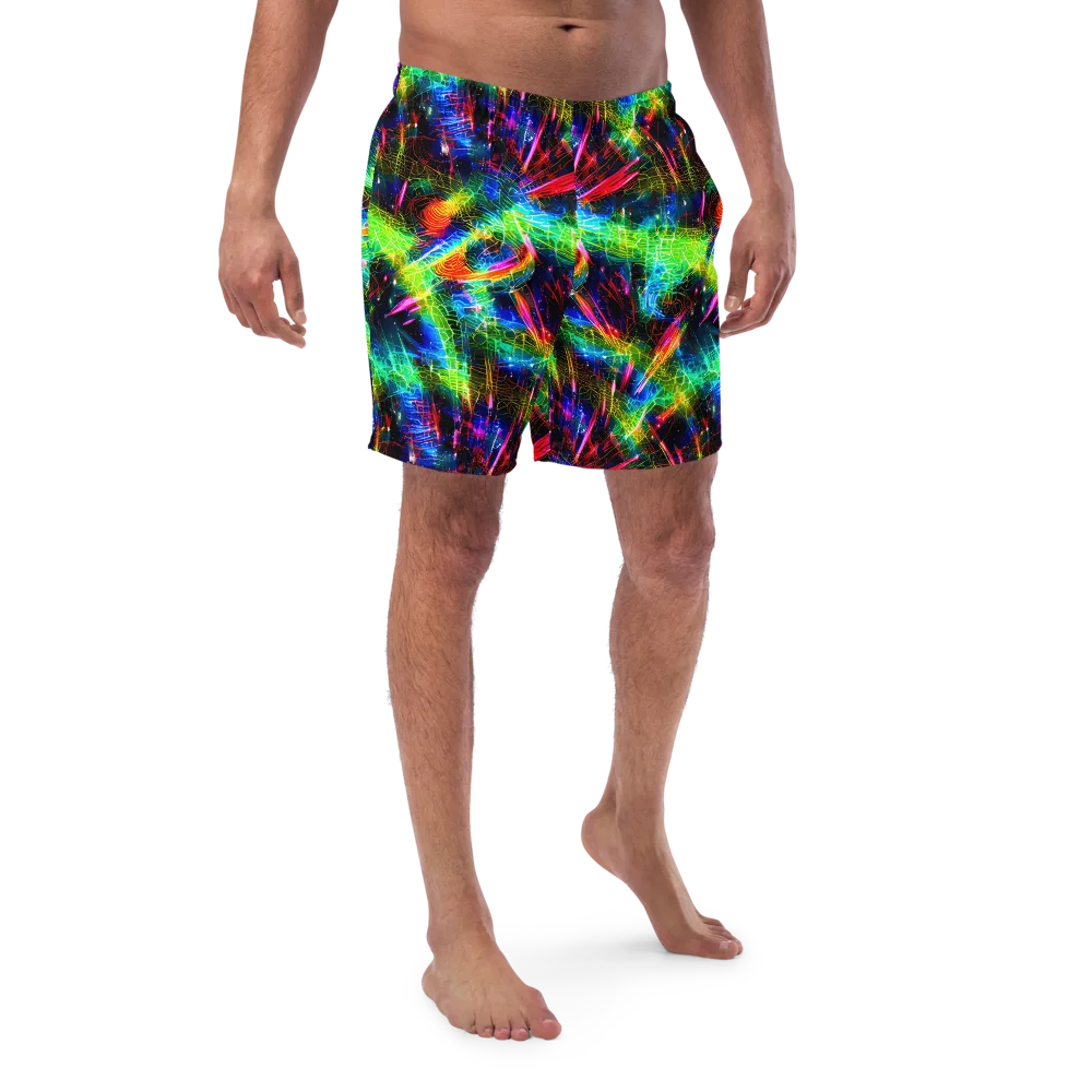 Neon Pulse on Swim Trunks — Front
