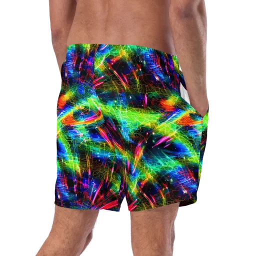 Neon Pulse on a Swim Trunks