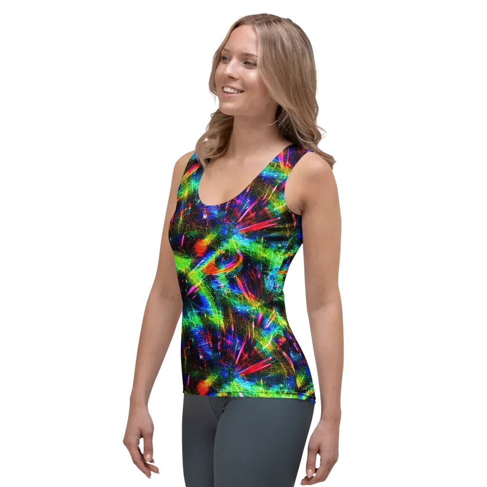 Neon Pulse on Women's Tank Top — Left Front