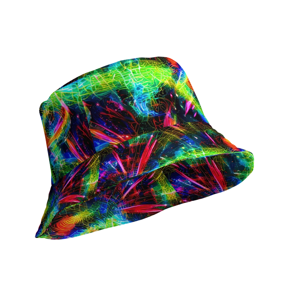 Neon Pulse on Reversible Bucket Hat — Product details Outside