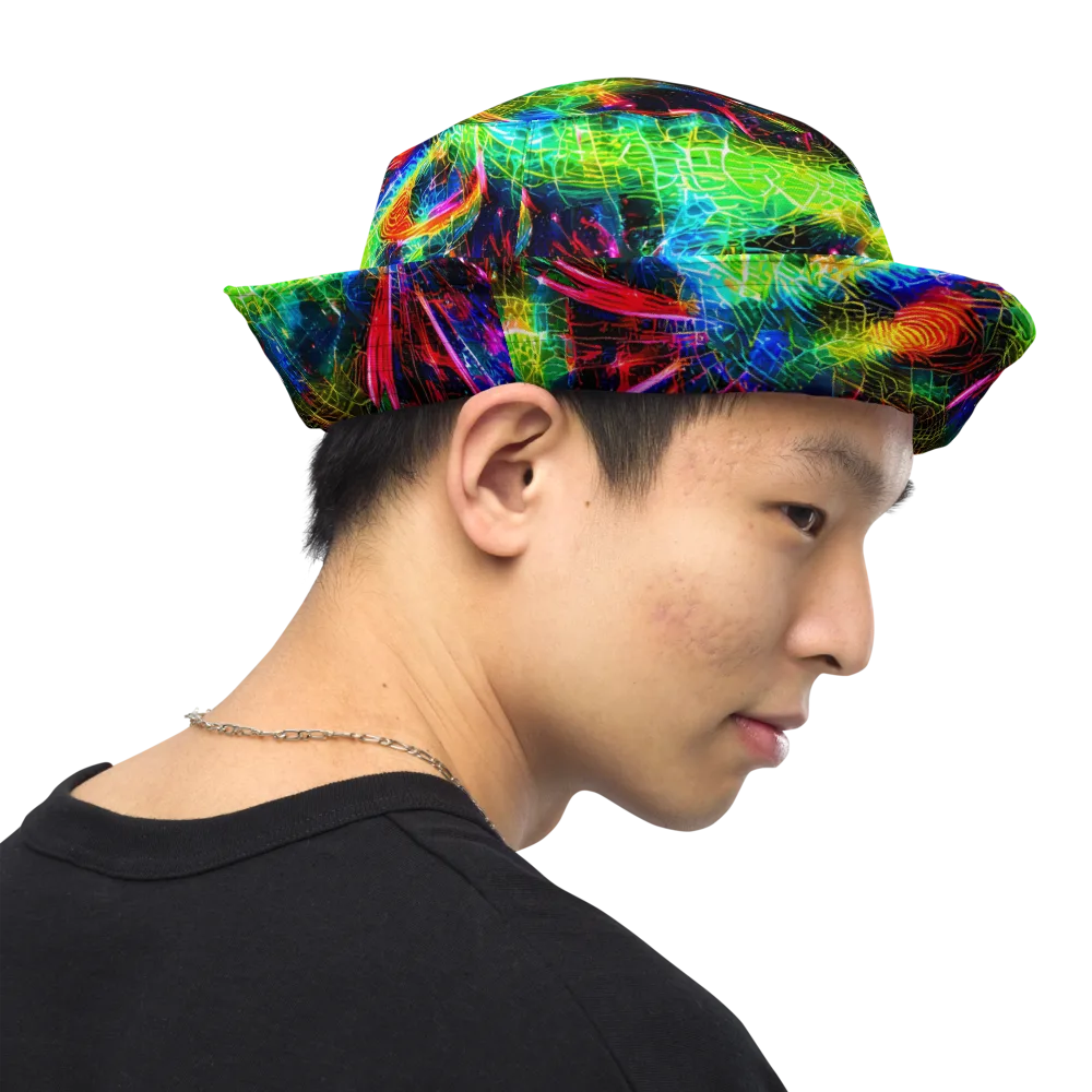 Neon Pulse on Reversible Bucket Hat — Right Outside
