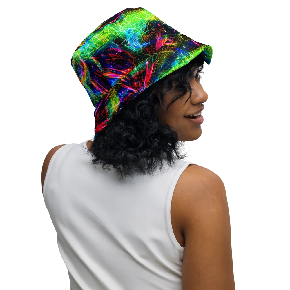 Neon Pulse on Reversible Bucket Hat — Right Outside