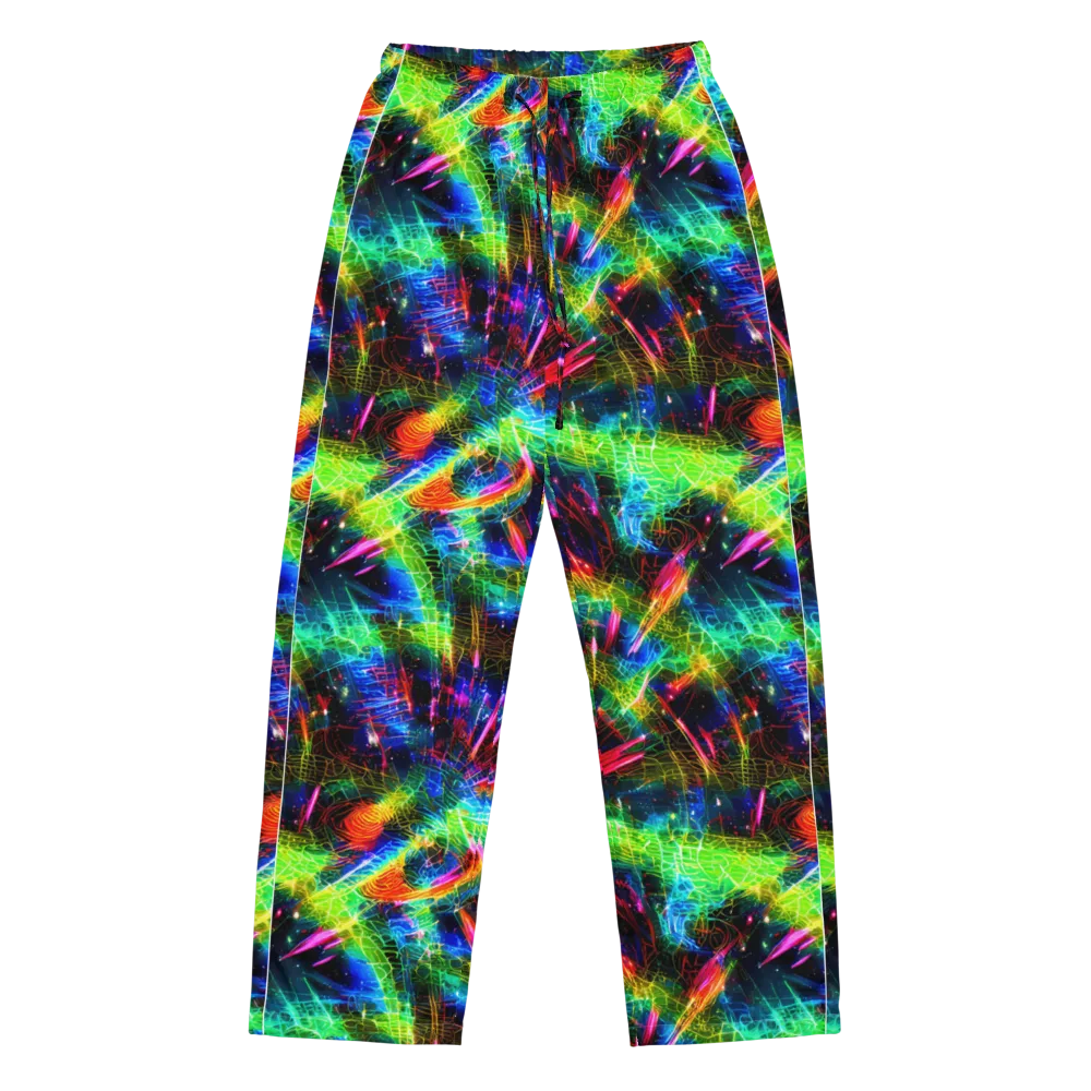 Neon Pulse on Women's Pajama Pants — Front