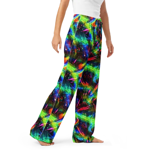Neon Pulse on a Women's Pajama Pants