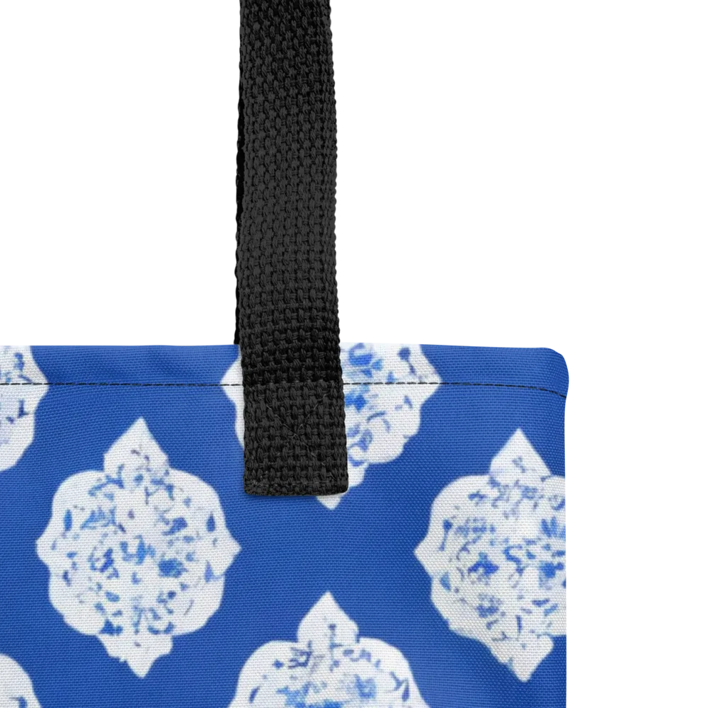 Blue Porcelain Bloom on Tote Bag — Product details
