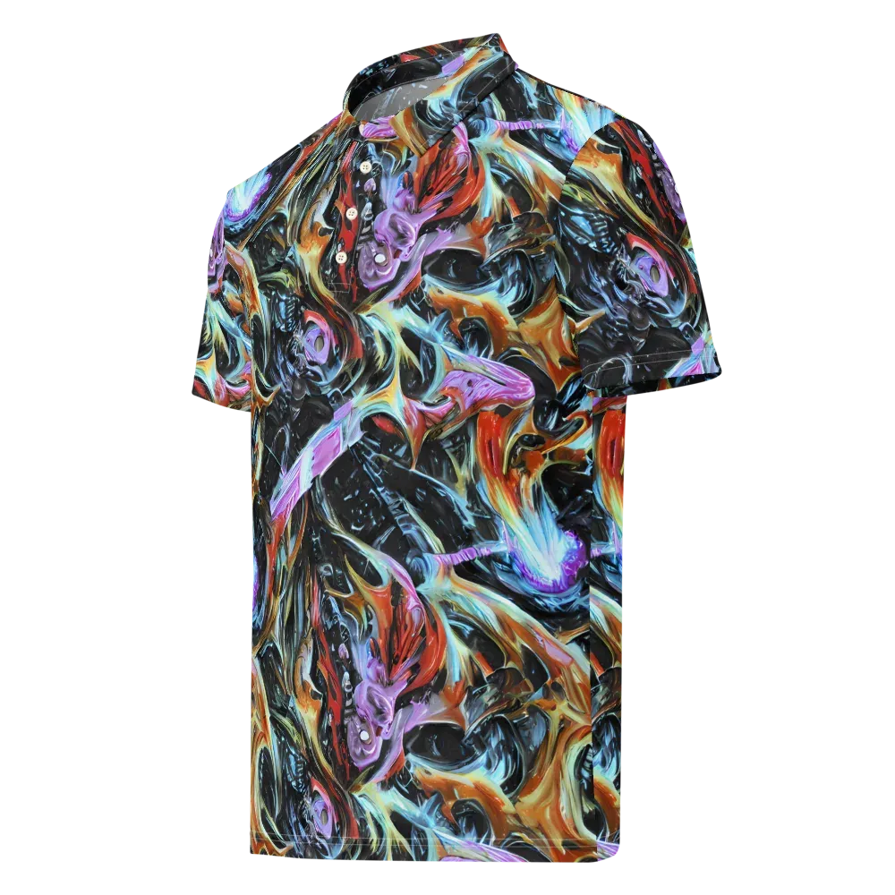 Galactic Spill on Men's Slim Fit Polo Shirt — Left Front
