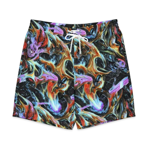 Galactic Spill on a Men's Board Shorts