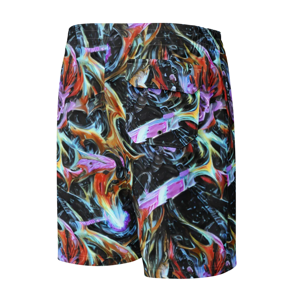 Galactic Spill on Men's Board Shorts — Back