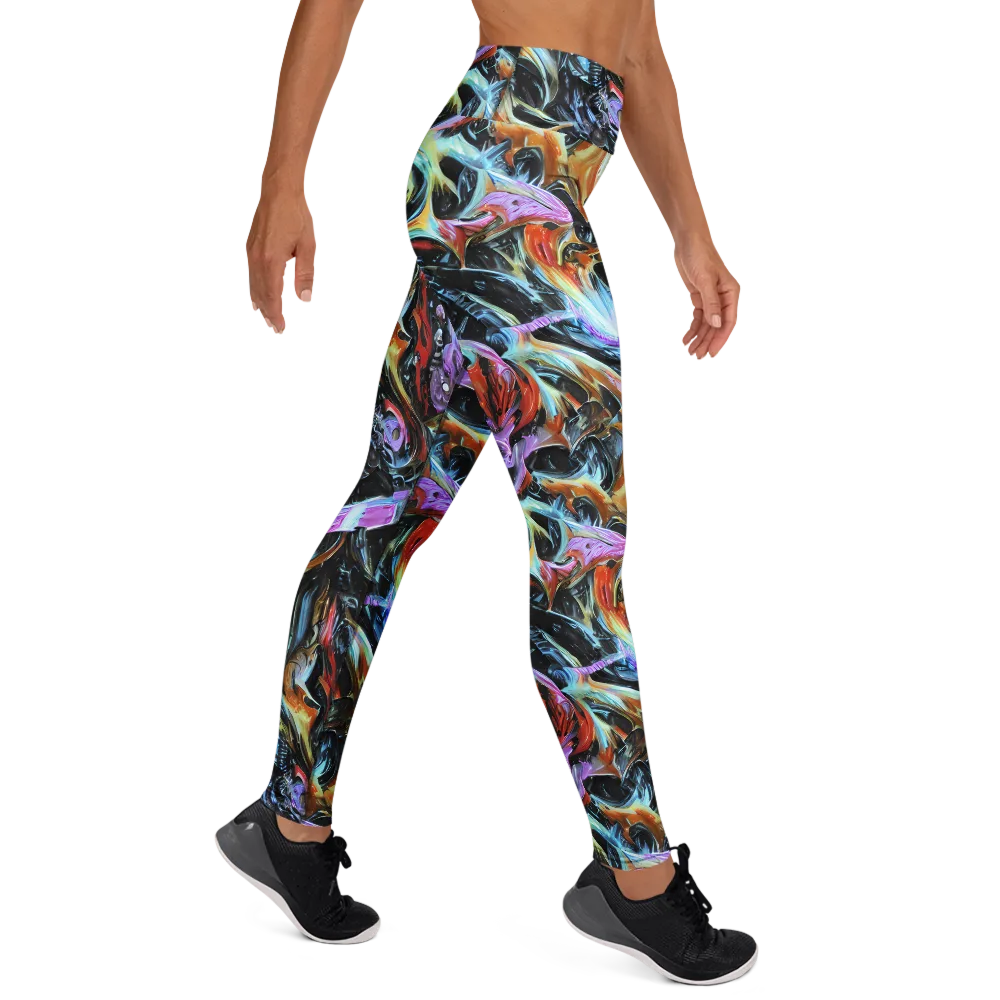 Galactic Spill on Yoga Leggings — Right