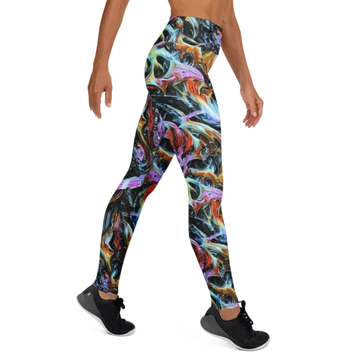 Galactic Spill on a Yoga Leggings