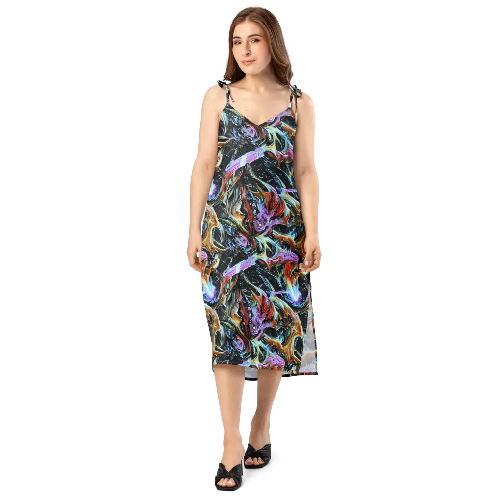 Galactic Spill on Slip Dress — Front
