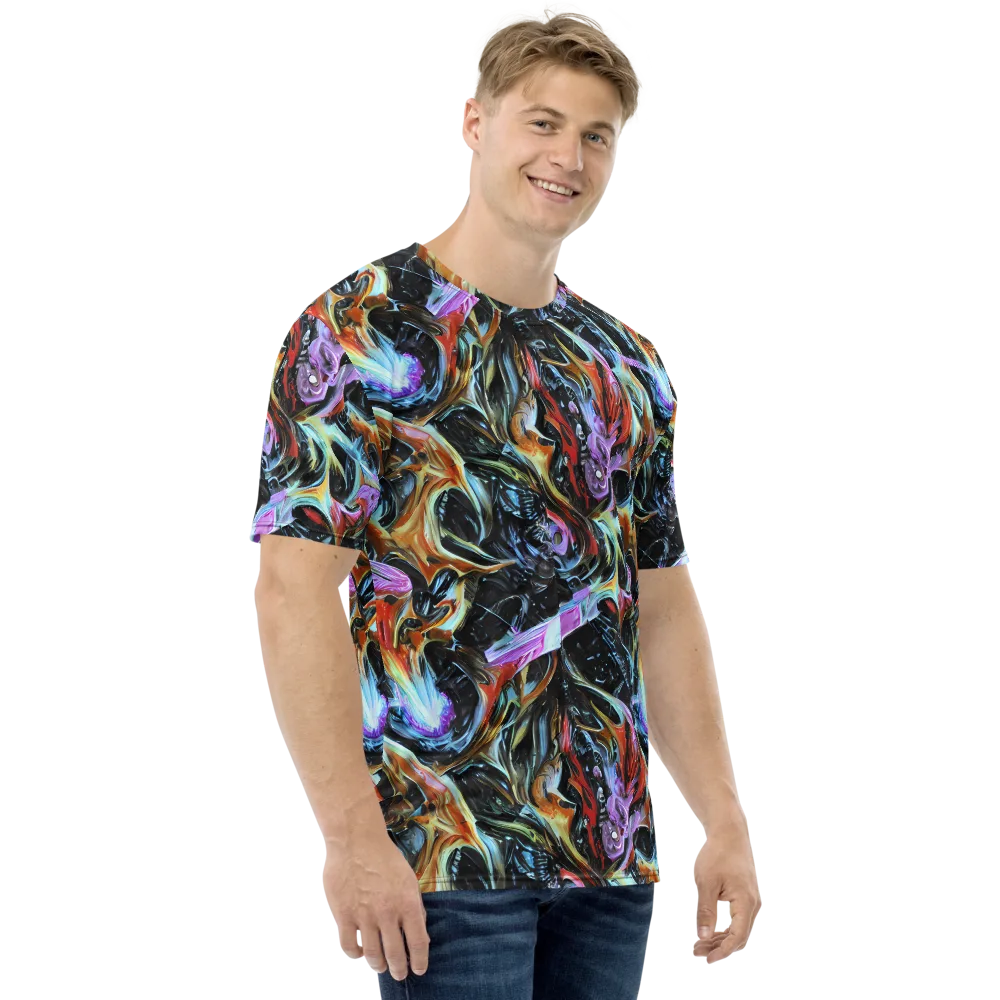 Galactic Spill on Men's Crew Neck T-Shirt — Right