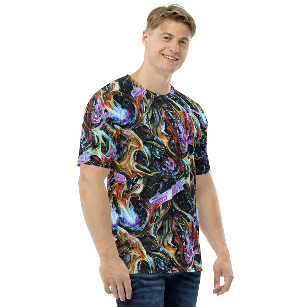 Galactic Spill on Men's Crew Neck T-Shirt — Right