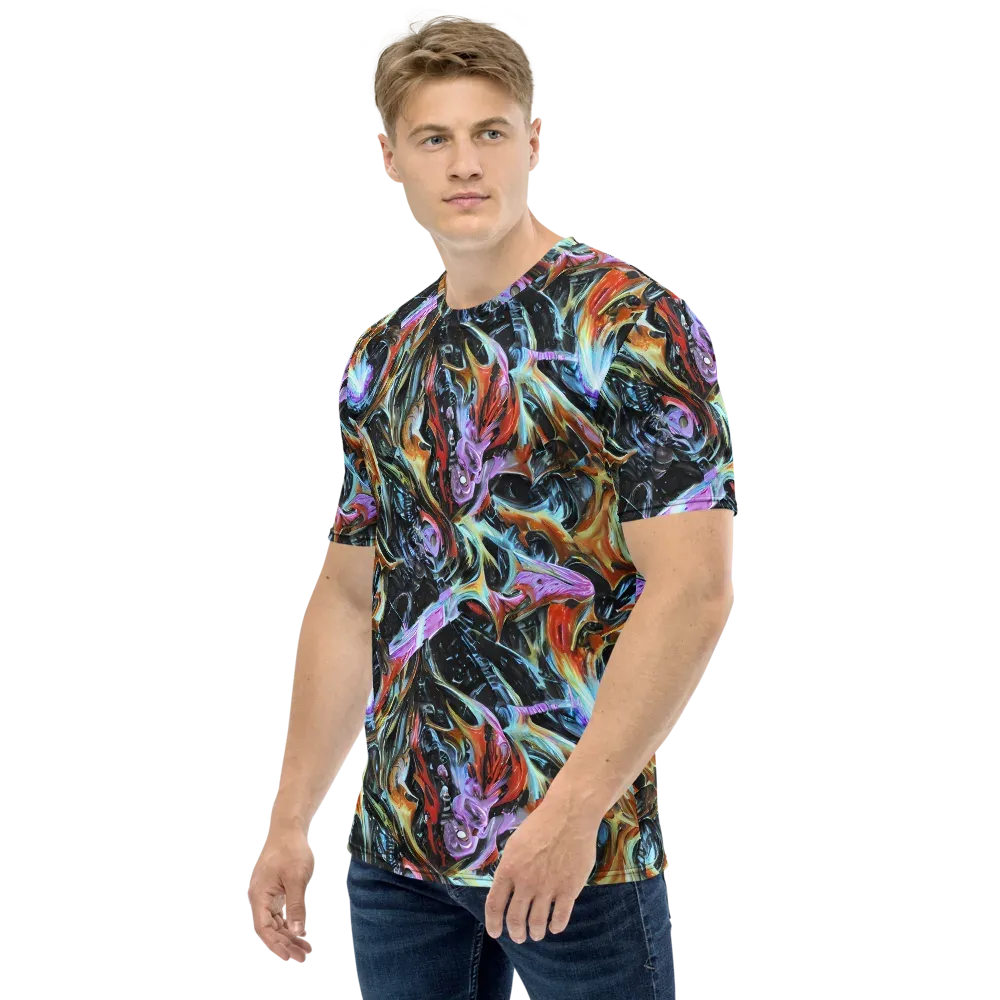Galactic Spill on Men's Crew Neck T-Shirt — Left