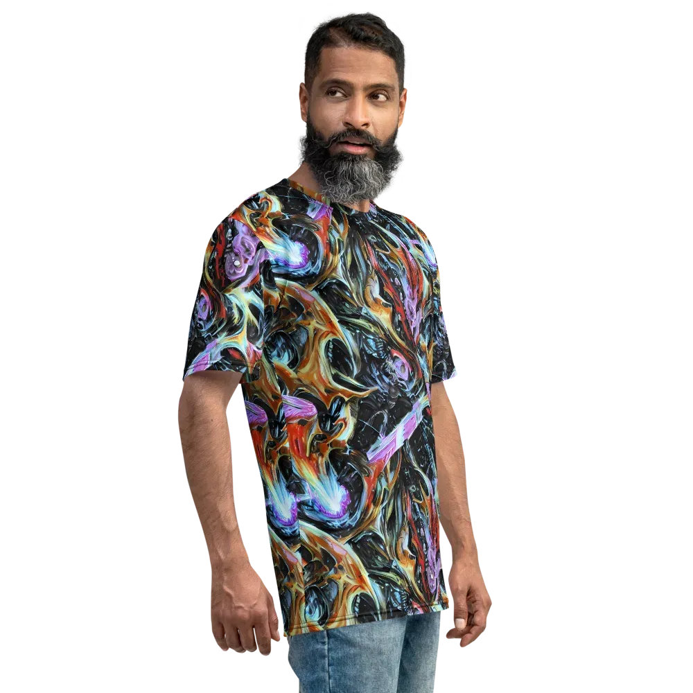 Galactic Spill on Men's Crew Neck T-Shirt — Right