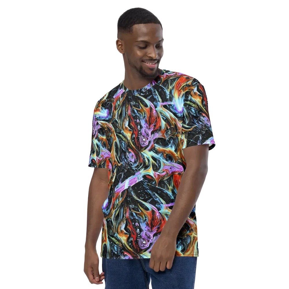 Galactic Spill on Men's Crew Neck T-Shirt — Left