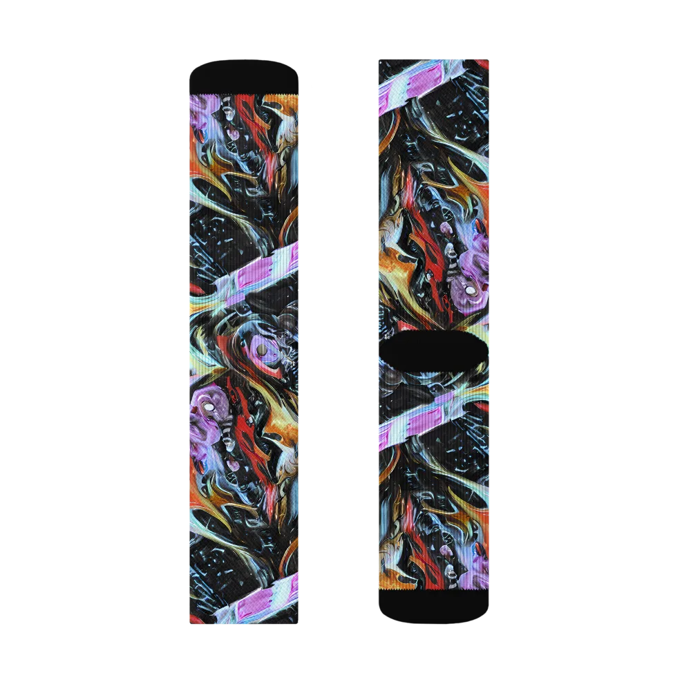 Galactic Spill on Socks — Left Sock