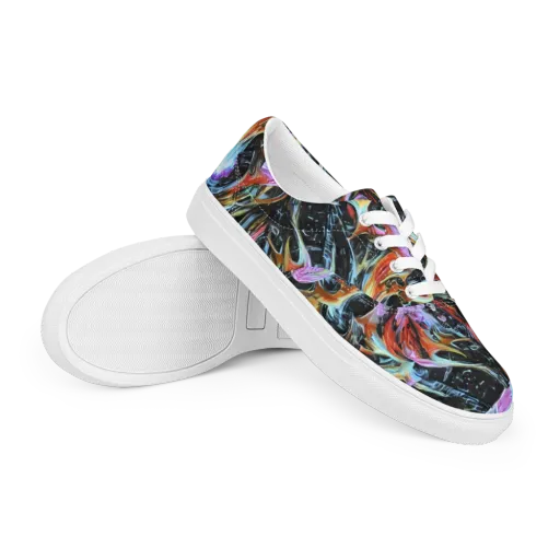 Galactic Spill on a Men's Lace-Up Canvas Shoes