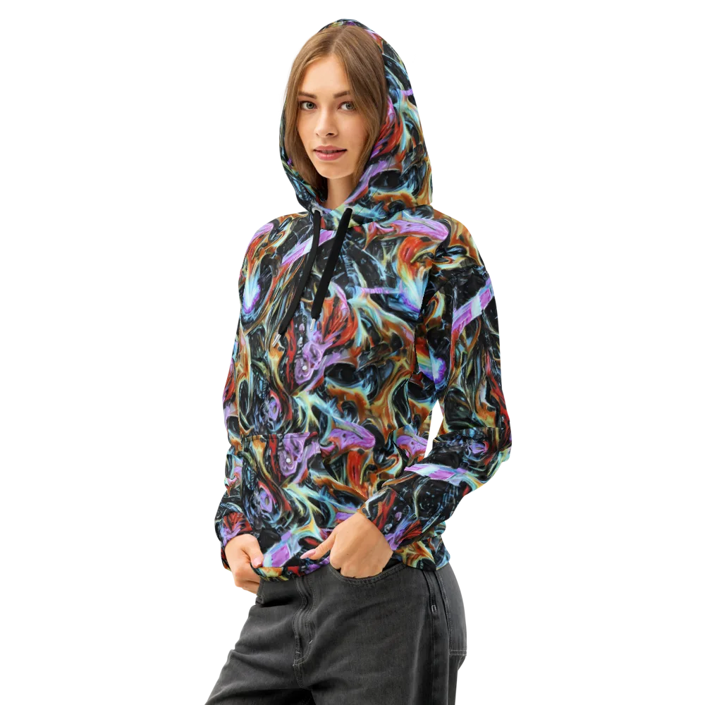 Galactic Spill on Cotton Hoodie — Left Front