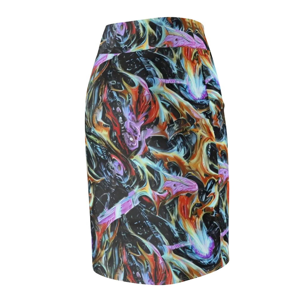 Galactic Spill on Pencil Skirt — Back Side