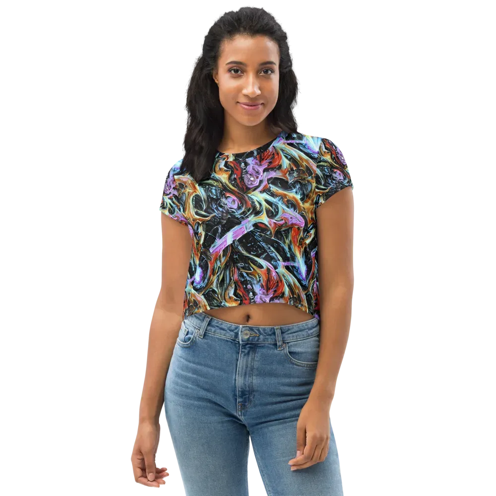 Galactic Spill on Crop Tee — Front