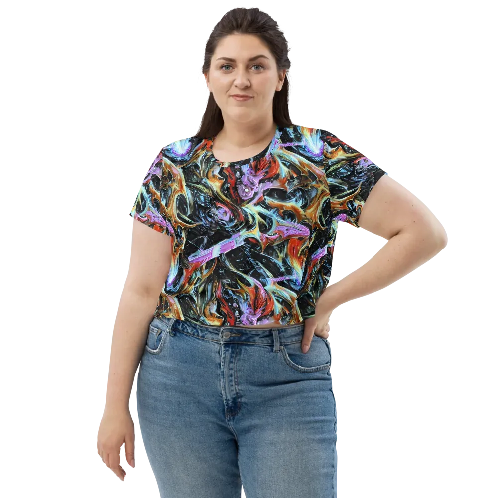 Galactic Spill on Crop Tee — Front