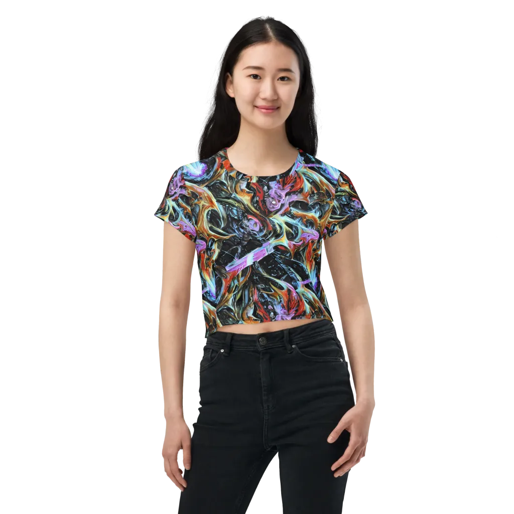 Galactic Spill on Crop Tee — Front