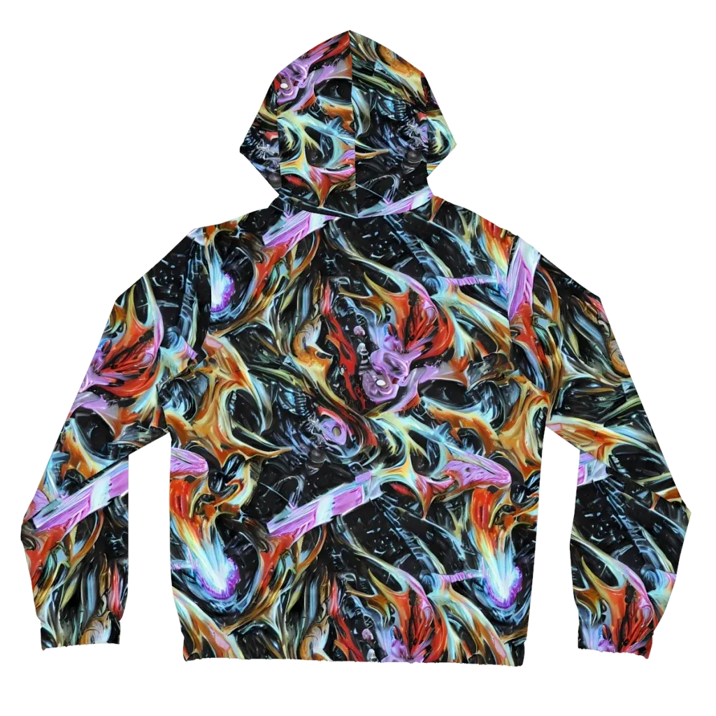 Galactic Spill on Women's Full-Zip Hoodie — Back