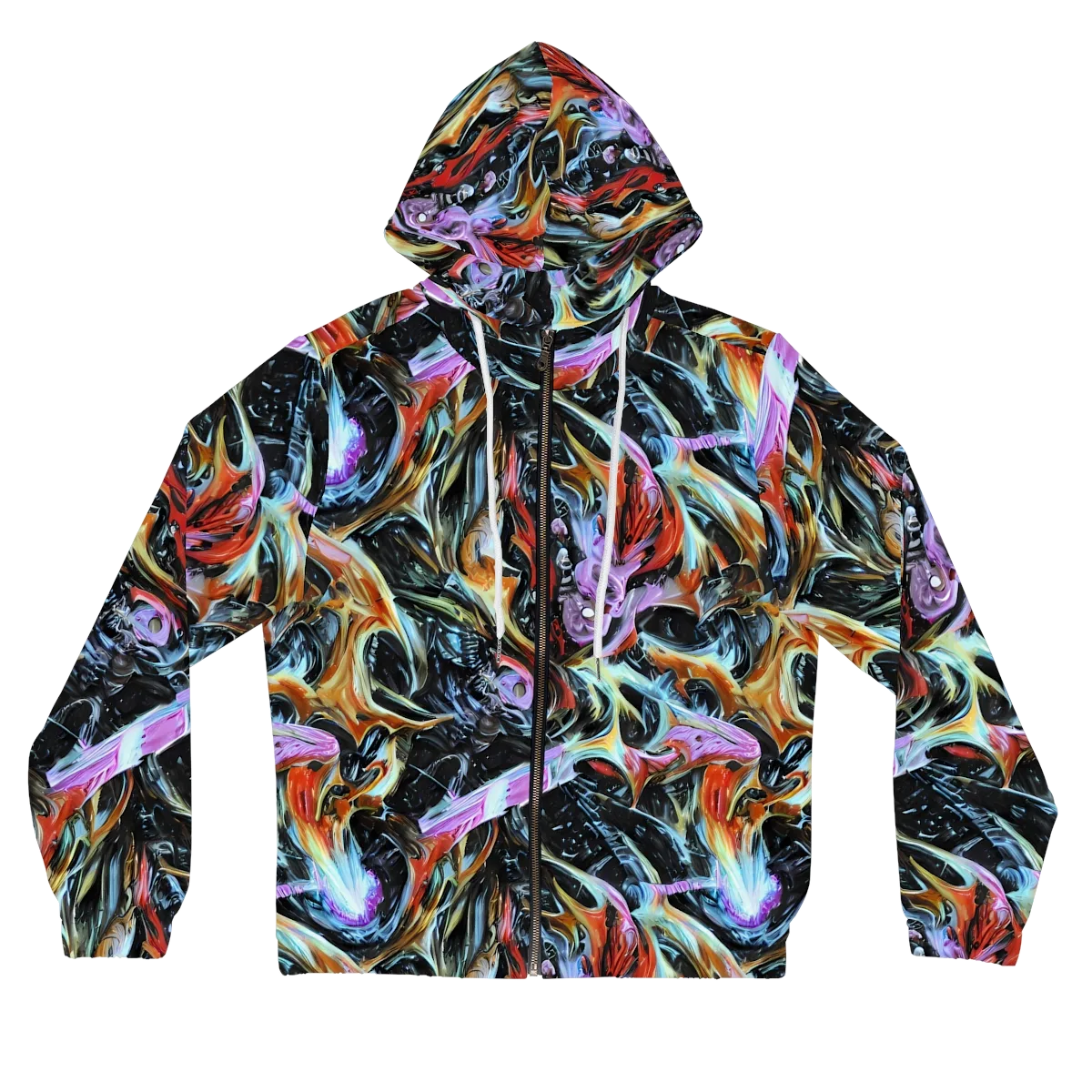 Galactic Spill on Women's Full-Zip Hoodie — Front
