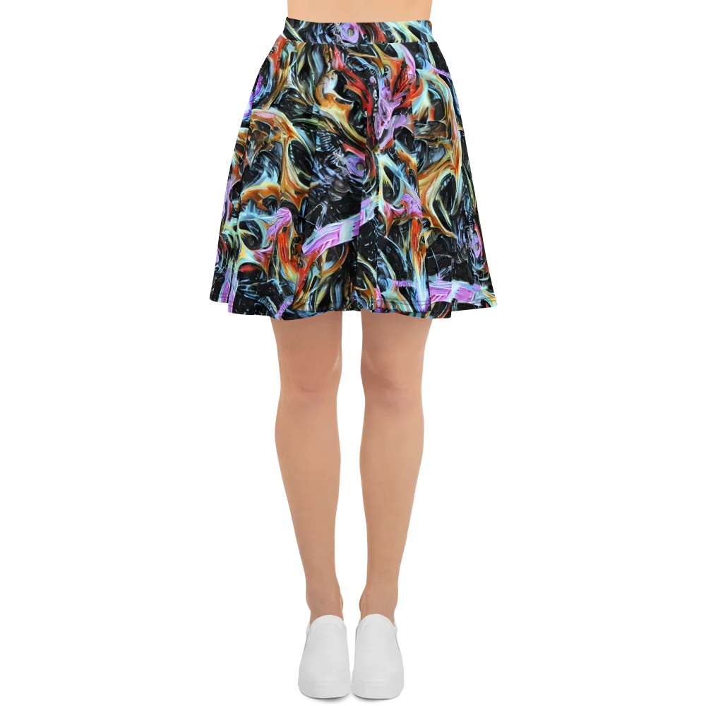Galactic Spill on Skater Skirt — Front
