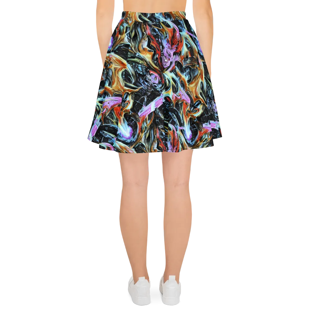 Galactic Spill on Skater Skirt — Back