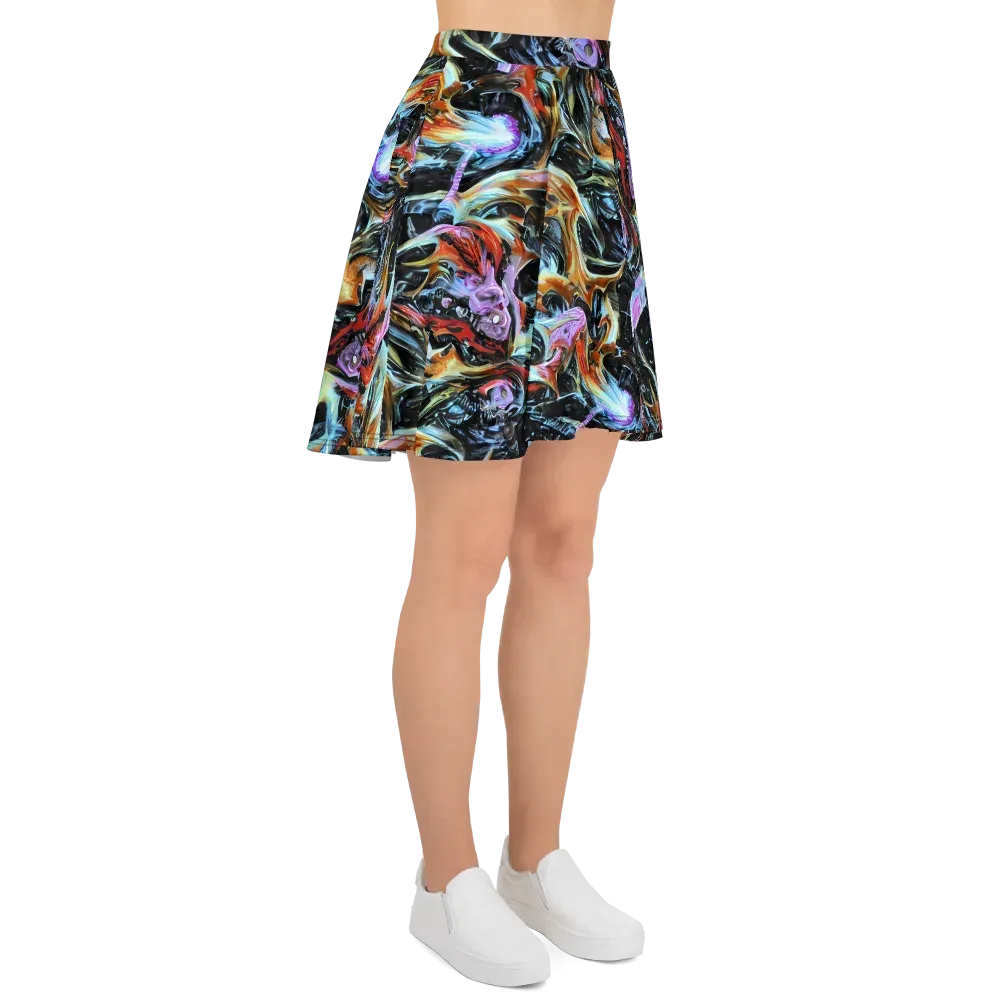 Galactic Spill on Skater Skirt — Right