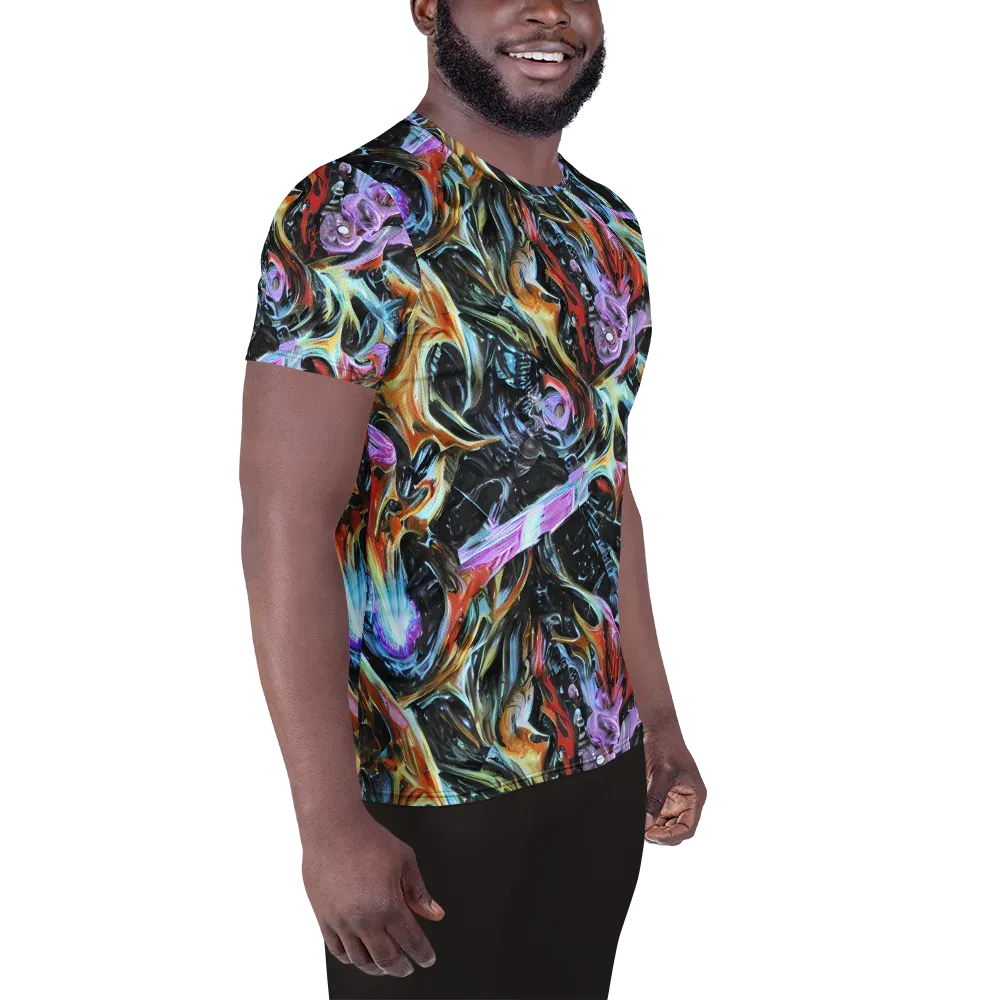 Galactic Spill on Men's Athletic T-Shirt — Right