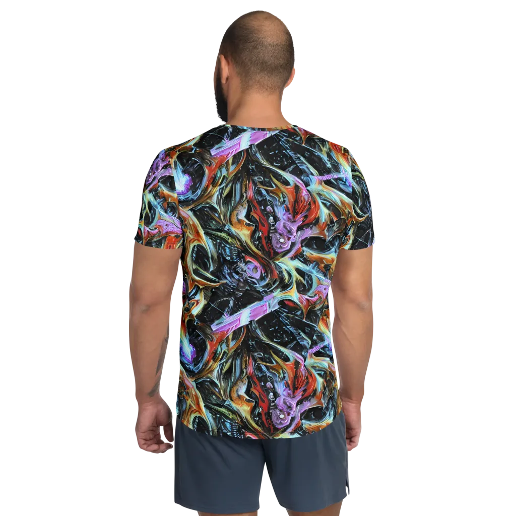 Galactic Spill on Men's Athletic T-Shirt — Back