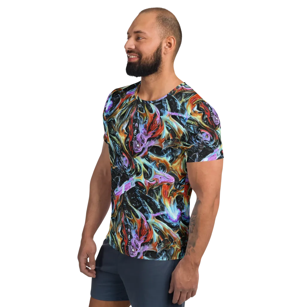 Galactic Spill on Men's Athletic T-Shirt — Left