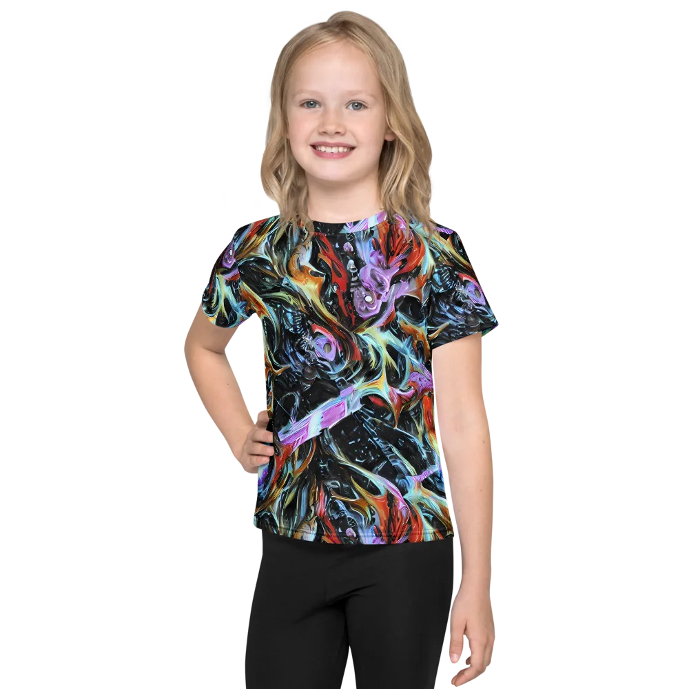 Galactic Spill on Kids Crew Neck T-Shirt — Front